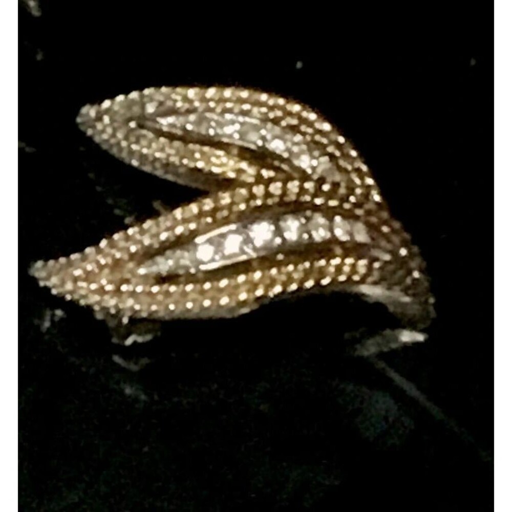 Vintage Panetta Gold & Silver Swirl Leaf Clip-On Earrings – Signed Mid-Century